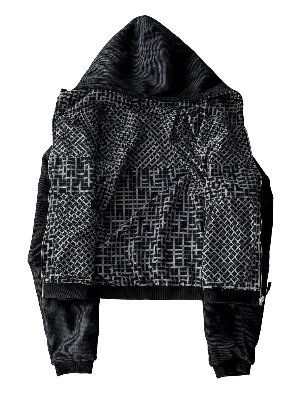 Reversible Waffle Knit Zip-Up