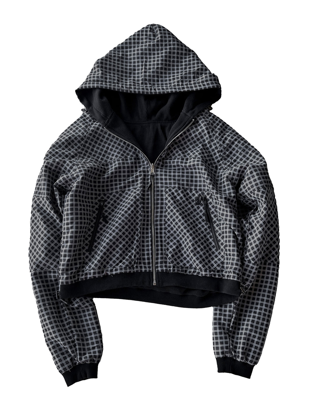 Reversible Waffle Knit Zip-Up