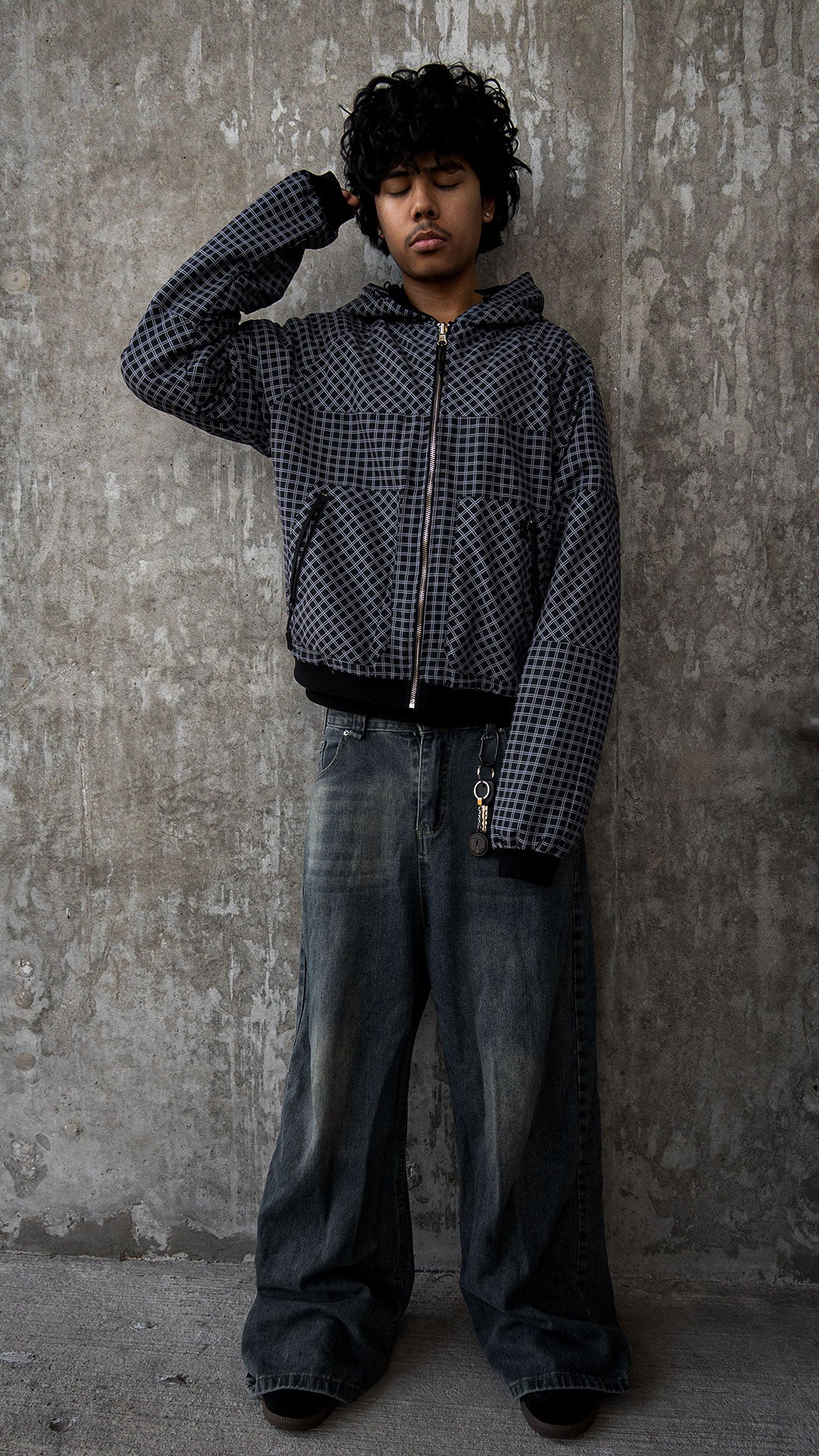 Reversible Waffle Knit Zip-Up